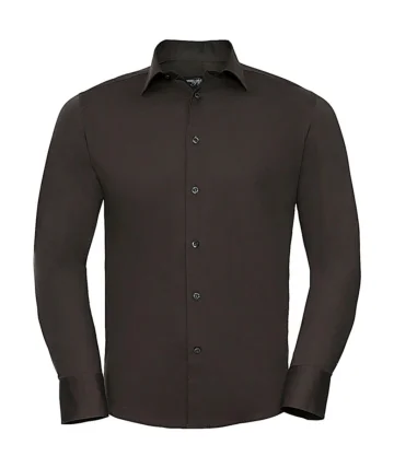 Chemise ajustée en coton stretch 97% élasthanne pour homme à manches l