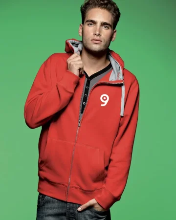 Sweat à Capuche Zippé pour Homme en Coton 80% Regular 280g