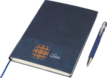 Ensemble carnet a5 et stylo à bille en pu recyclé tarek